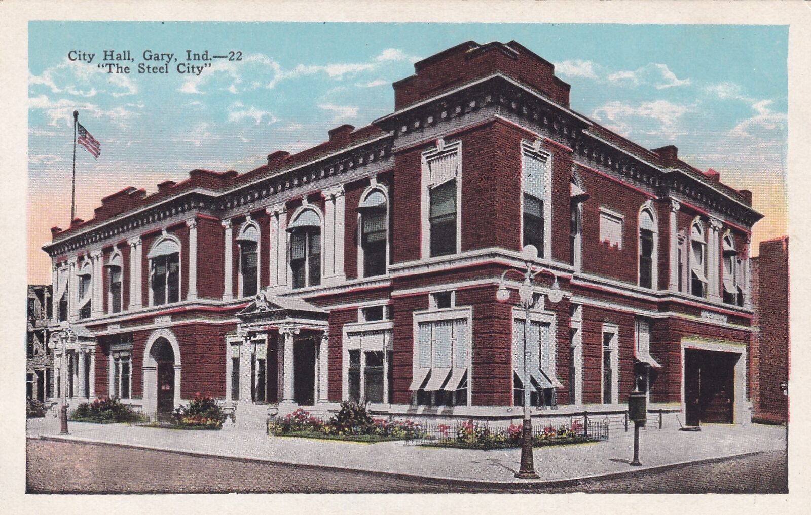 City Hall Gary Indiana IN Postcard C61