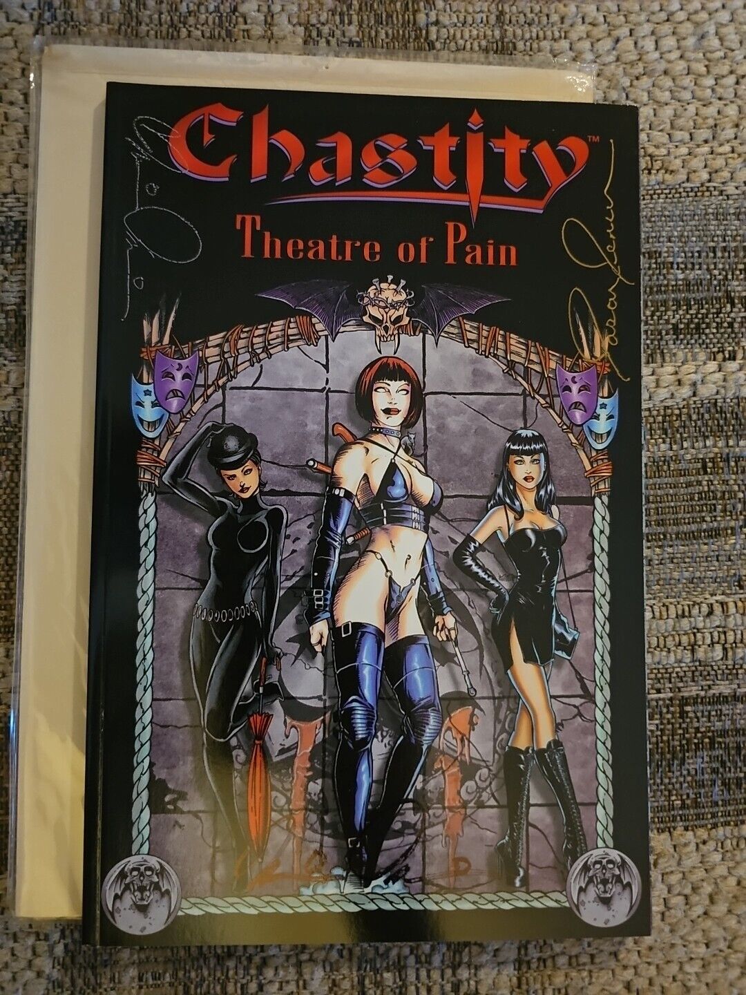 Chastity Theatre Of Pain TPB 2 Signed Cover 2 On COA, Chaos Comics