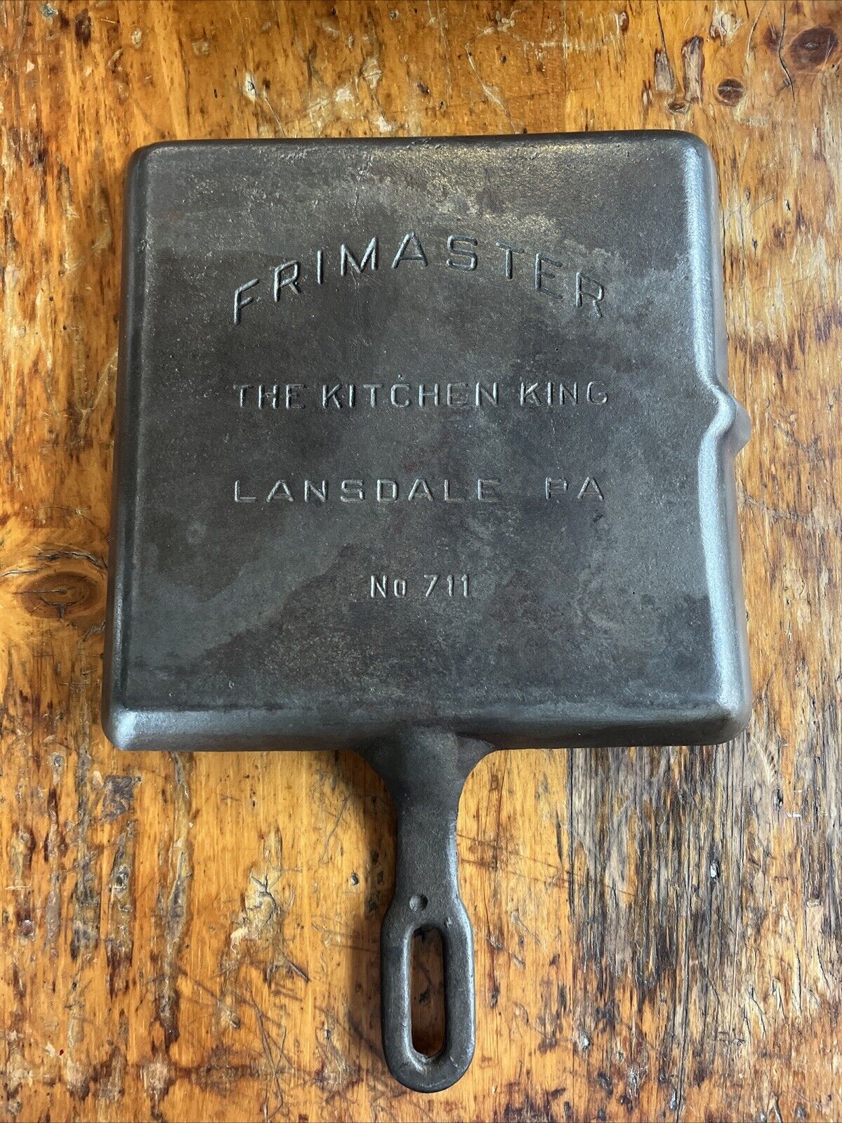 Vintage Rare Cast Iron Frimaster Pan The Kitchen King Landscape PA No.711