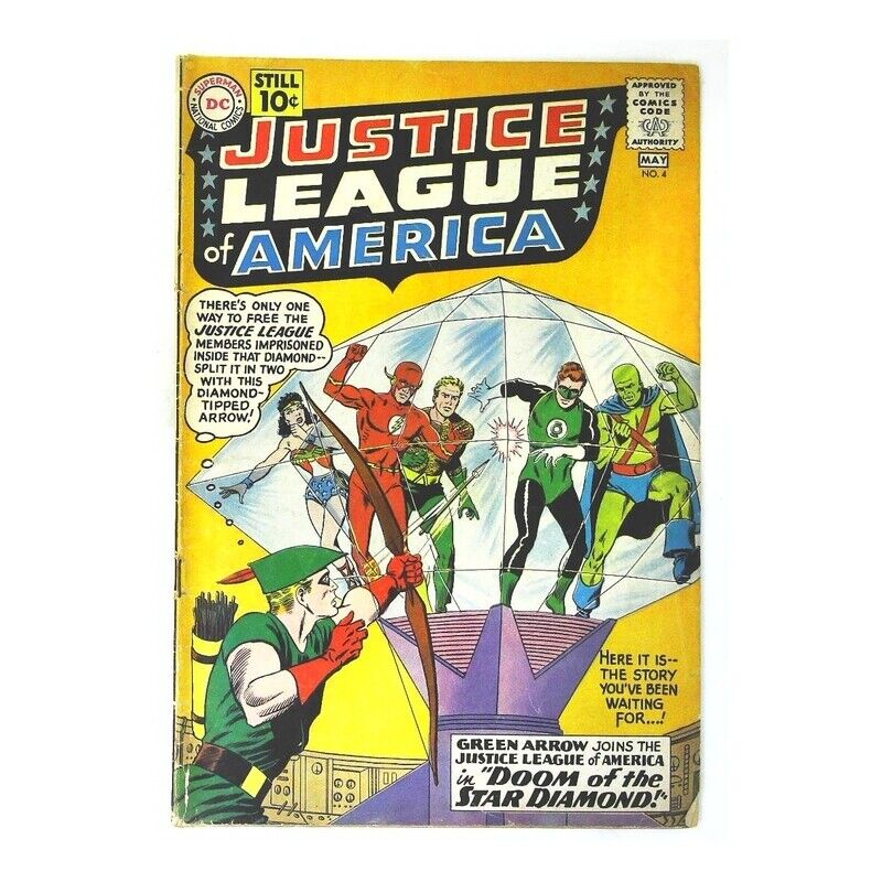Justice League of America (1960 series) #4 in VG minus condition. DC comics [e@