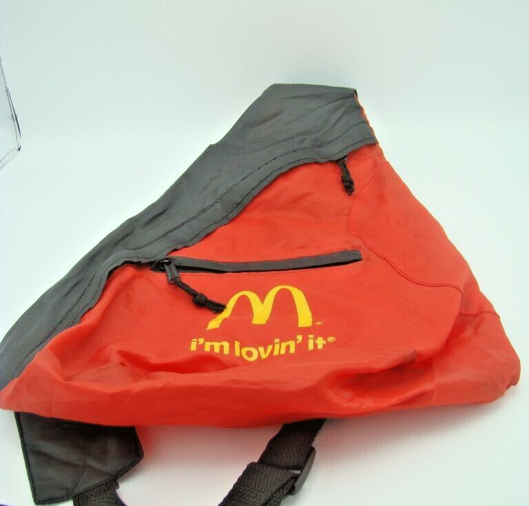 Rare Vintage McDonald\'s I\'m Lovin\' It Canvas Messenger Sling Bag Red/Black