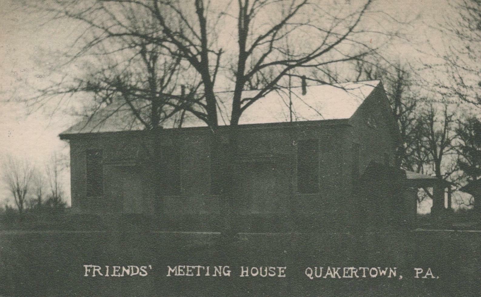 Postcard Friends\' Meeting House Quakertown PA 1906