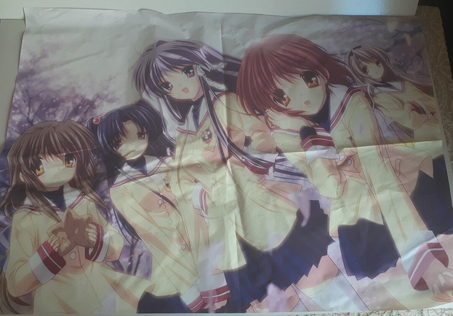 CLANNAD Big Fabric Poster, 85cm by 60cm Nagisa, Fuko Ibuki, and More, Anime