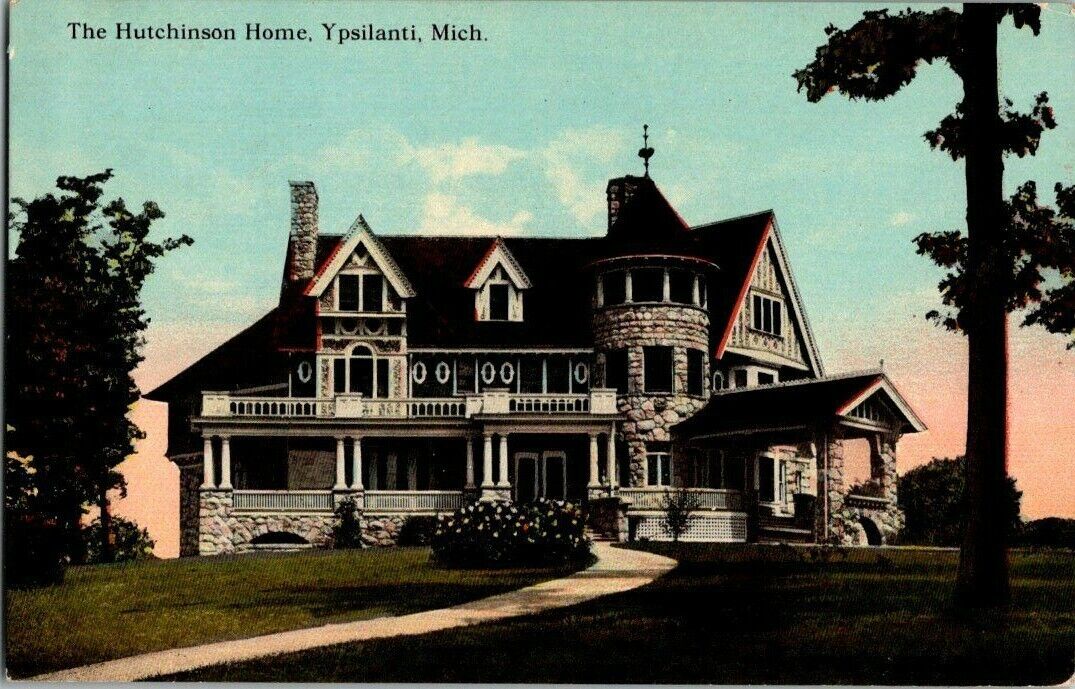 1914. YPSILANTI, MICH. THE HUTCHINSON HOME. POSTCARD V15