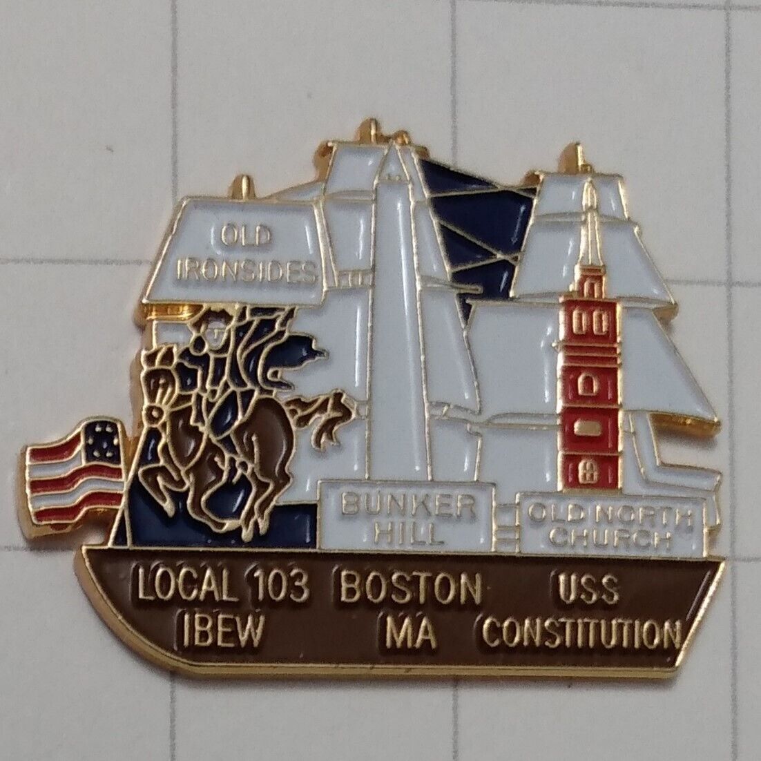 IBEW Lapel Pin Local 103 Boston, MA. - 