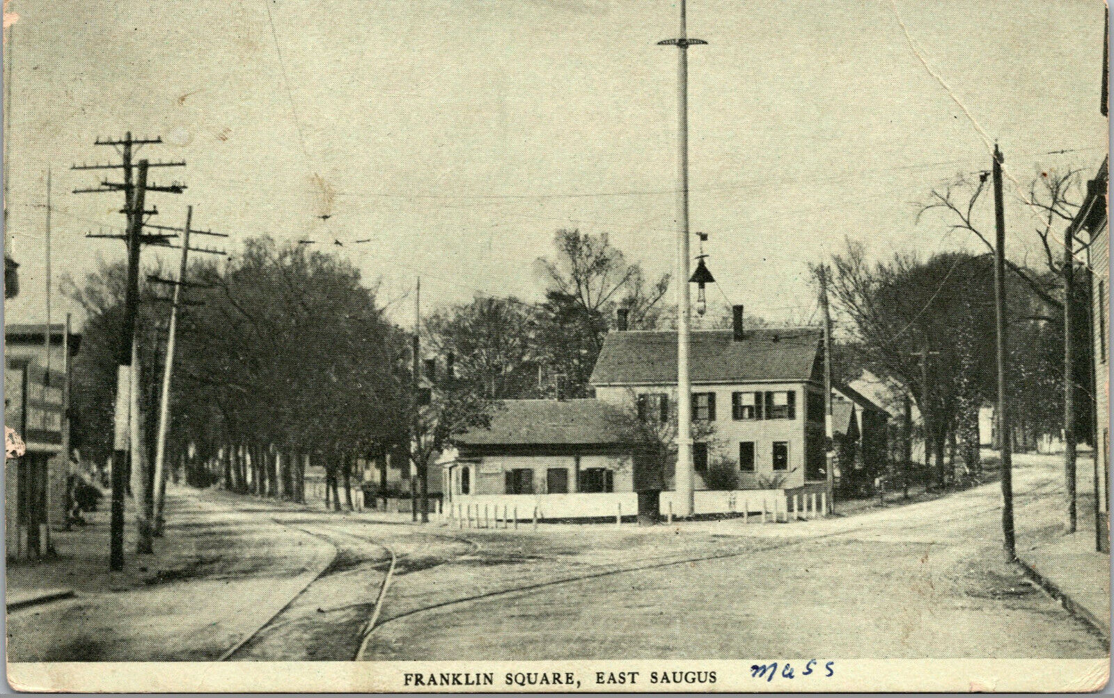 Vtg 1910s Franklin Square East Saugus Massachusetts MA Postcard