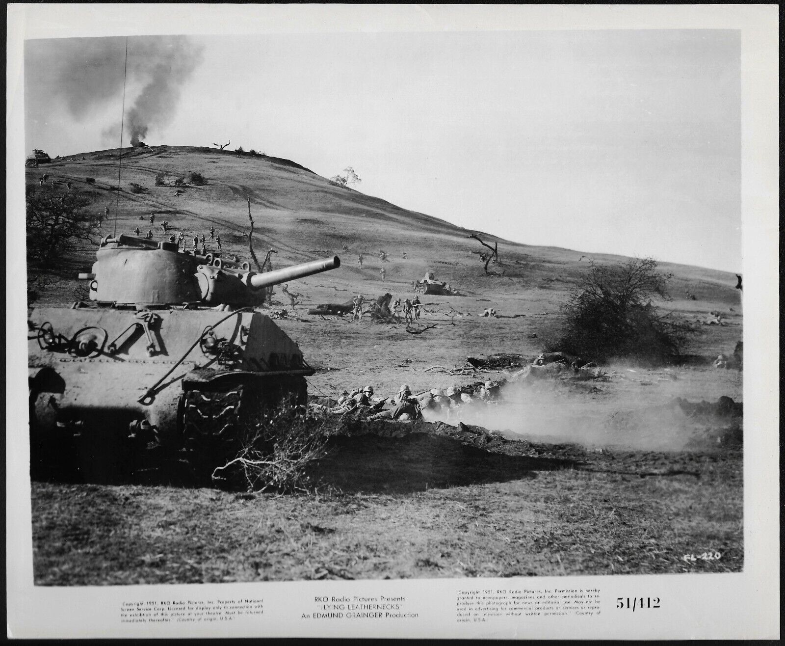 Flying Leathernecks 1951 Original Promo Photo WWII Marines Tanks Nicholas Ray