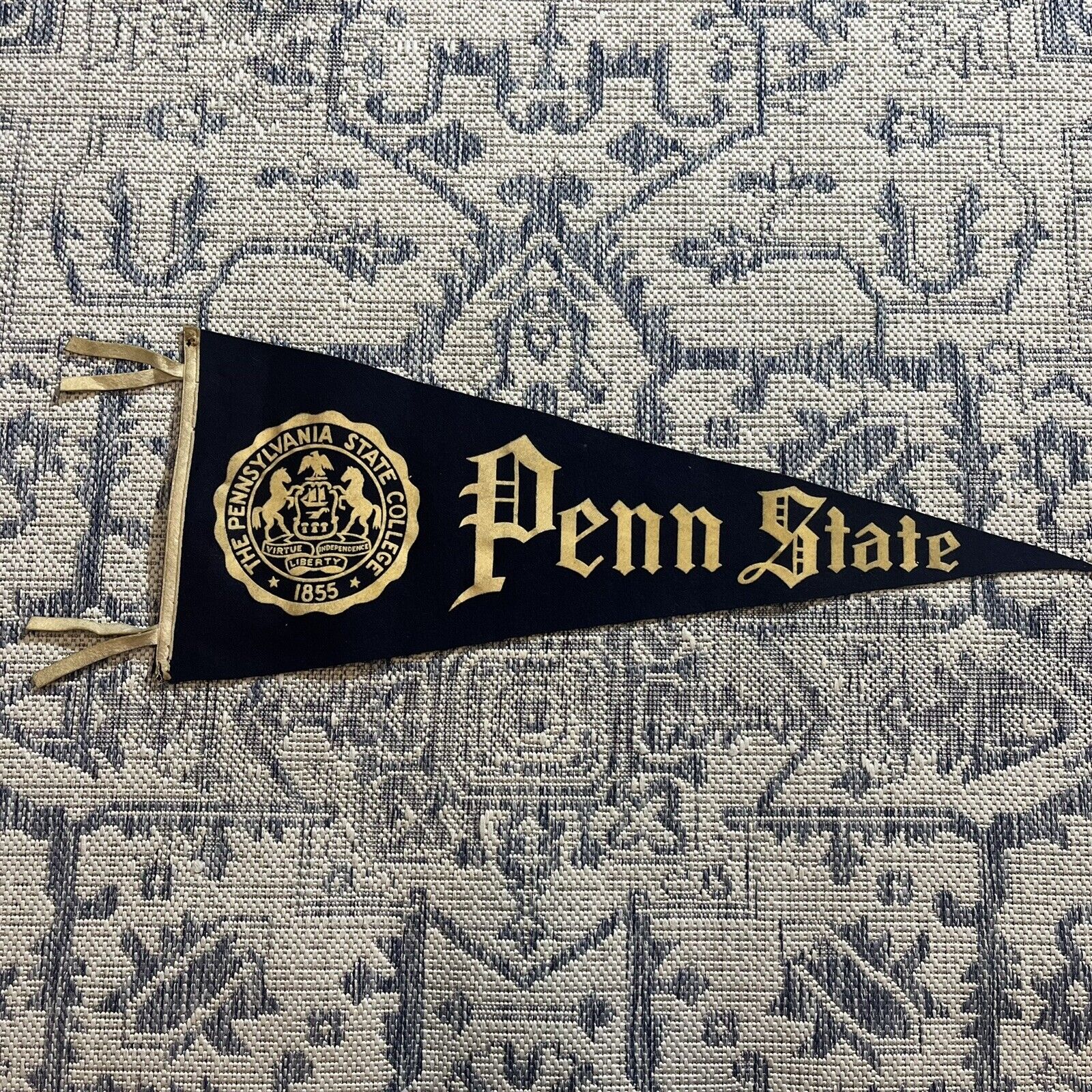 Vintage 50’s 60’s Penn State Felt Pennant 28’