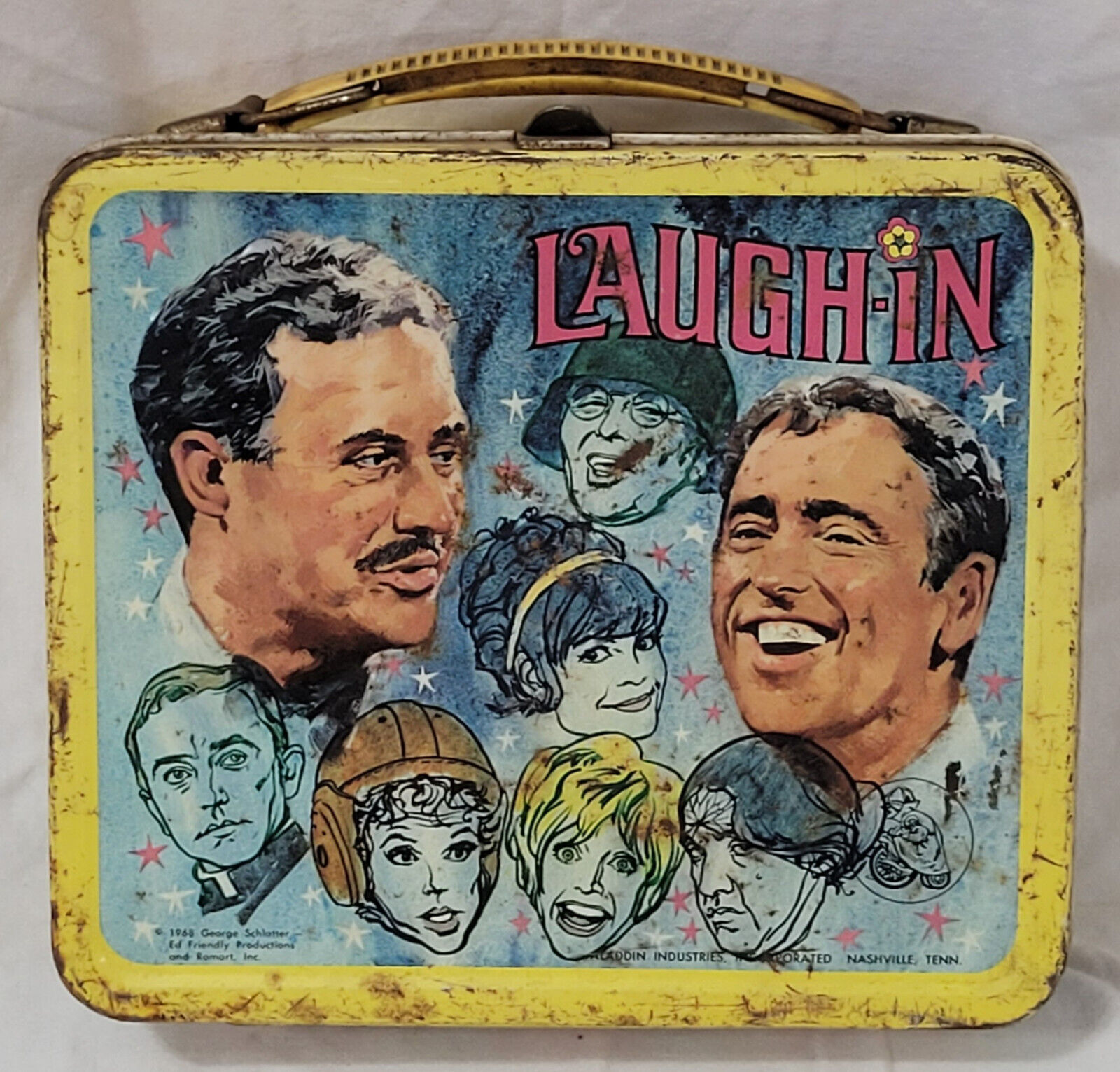 1968 Laugh-in Aladdin Metal Lunchbox Rare Vintage Laugh In