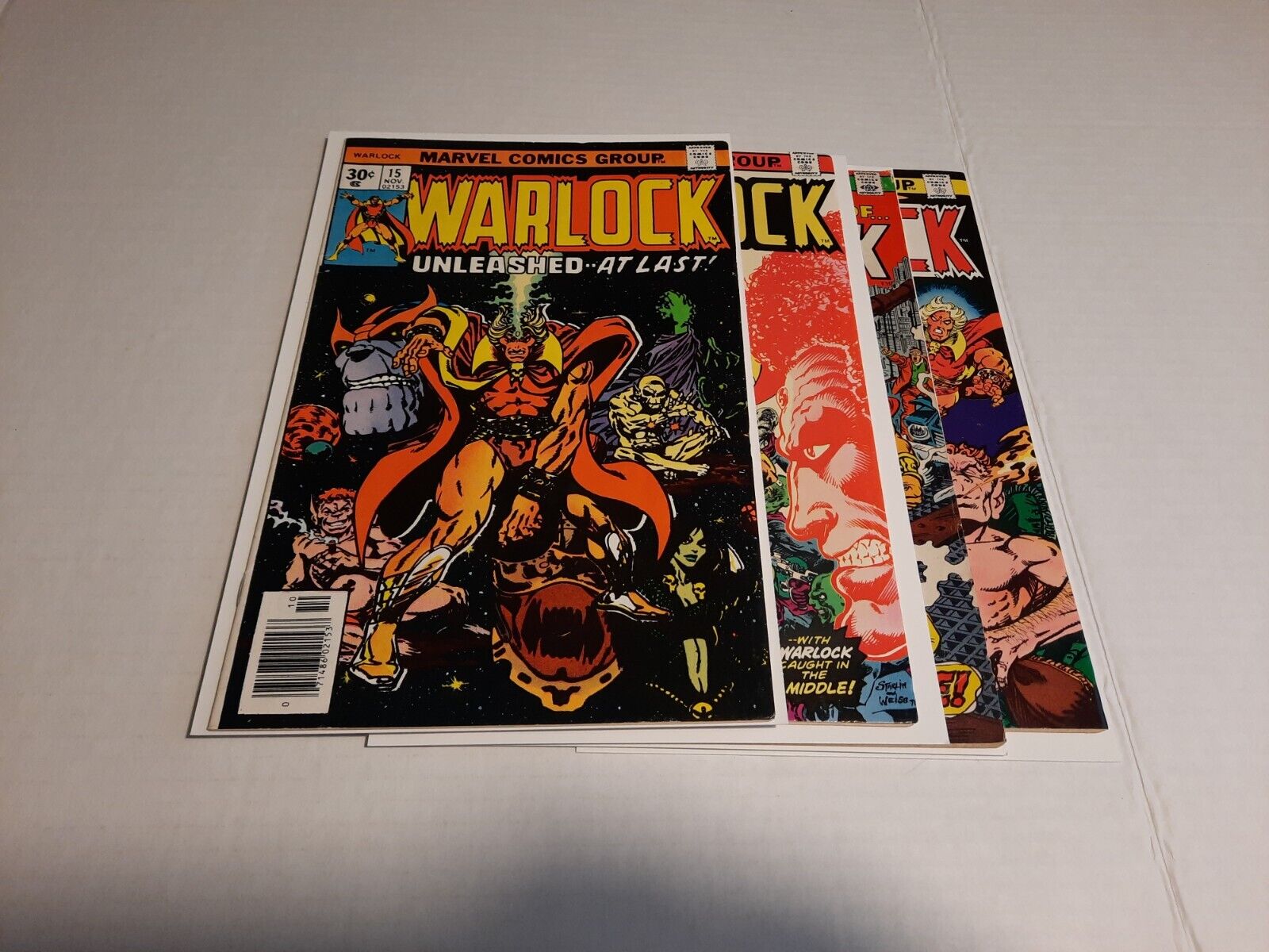 Warlock 15, (Marvel, Nov 1976), Warlock 10, Warlock 12, Gamora keys, Comic Lot
