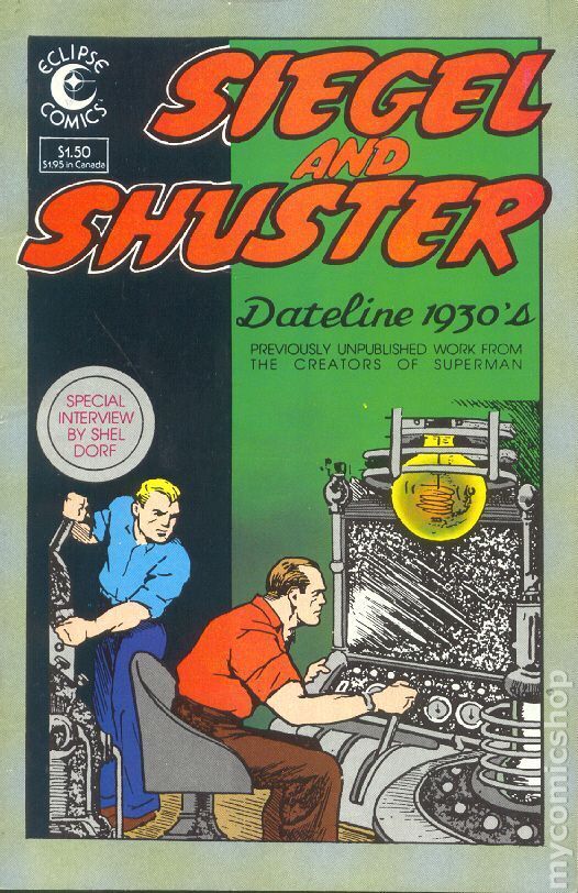Siegel and Shuster: Date Line 1930\'s #1 VF 1984 Stock Image