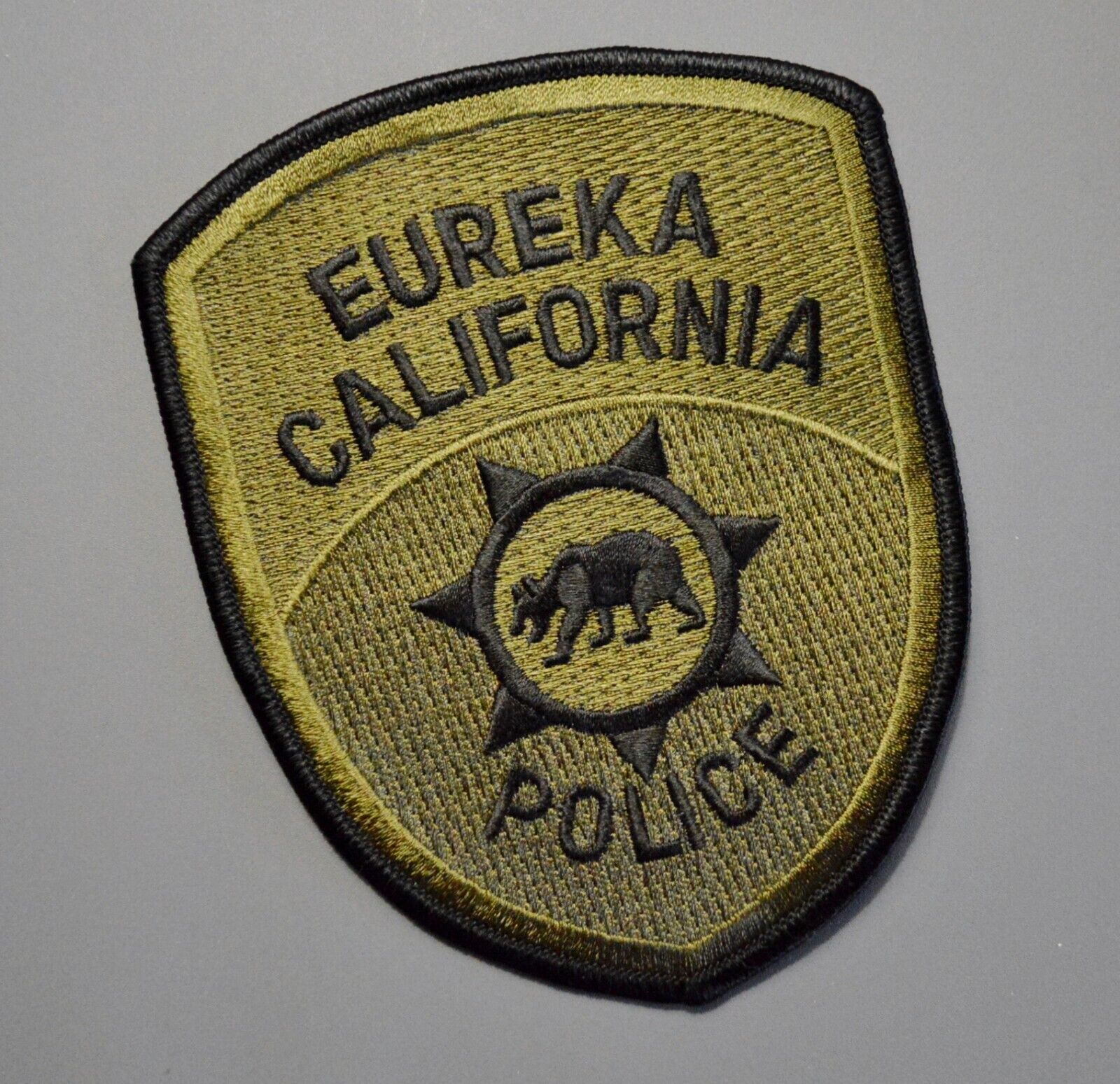 Eureka California Police Subdued Olive Drab Patch ++ Mint Humboldt County CA