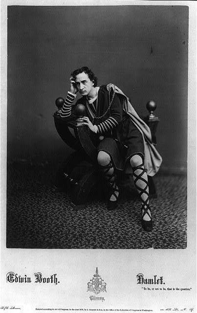 Photo:Edwin Thomas Booth,1833-1893,American actor,as Hamlet
