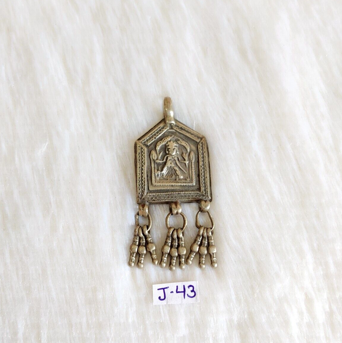 Vintage Handmade Tribal Death Goddess Kali Silver Amulet Pendant 11 Grams J43