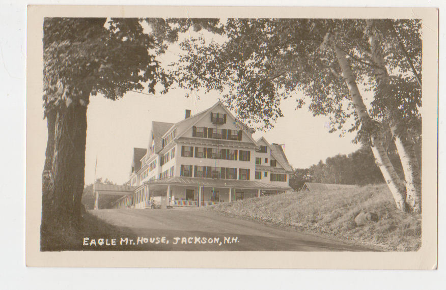 Postcard 1920s Eagle Mt. House Jackson New Hampshire vintage RPPC TOUGH