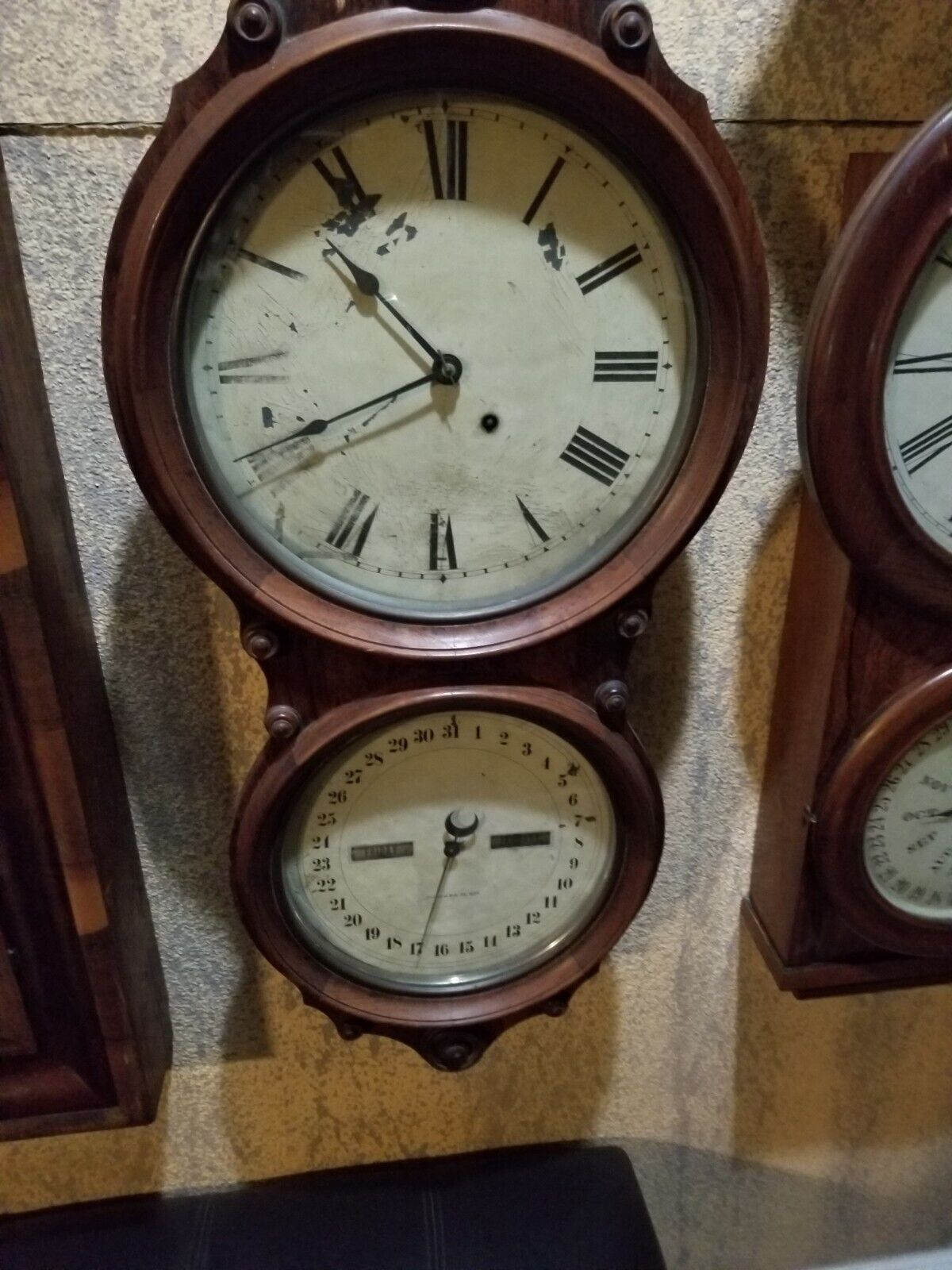 Vintage Seth Thomas Regulator Office Calendar Clock works (ktop4