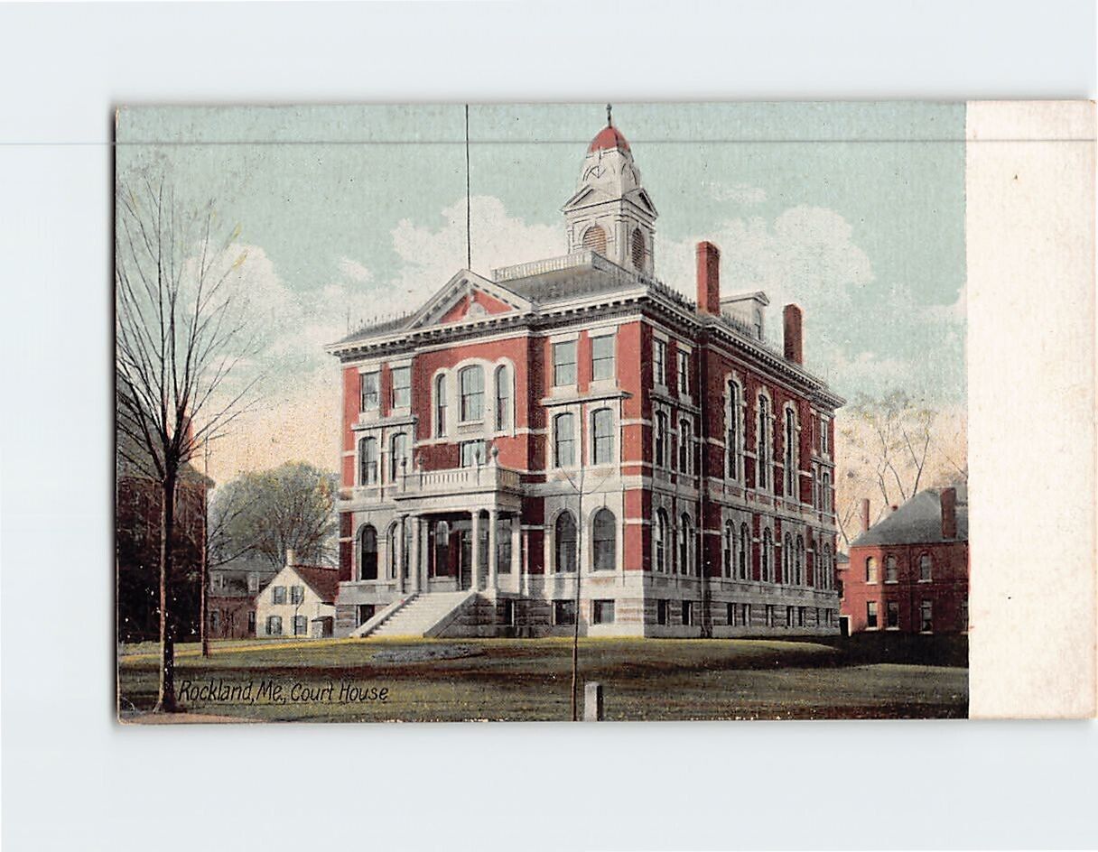 Postcard Court House Rockland Maine USA