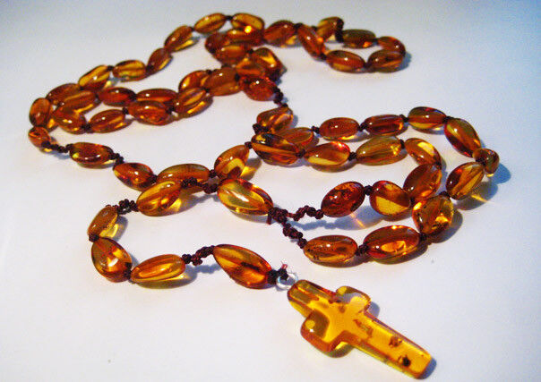 Baltic Amber Catholic prayer beads-necklace -rosary
