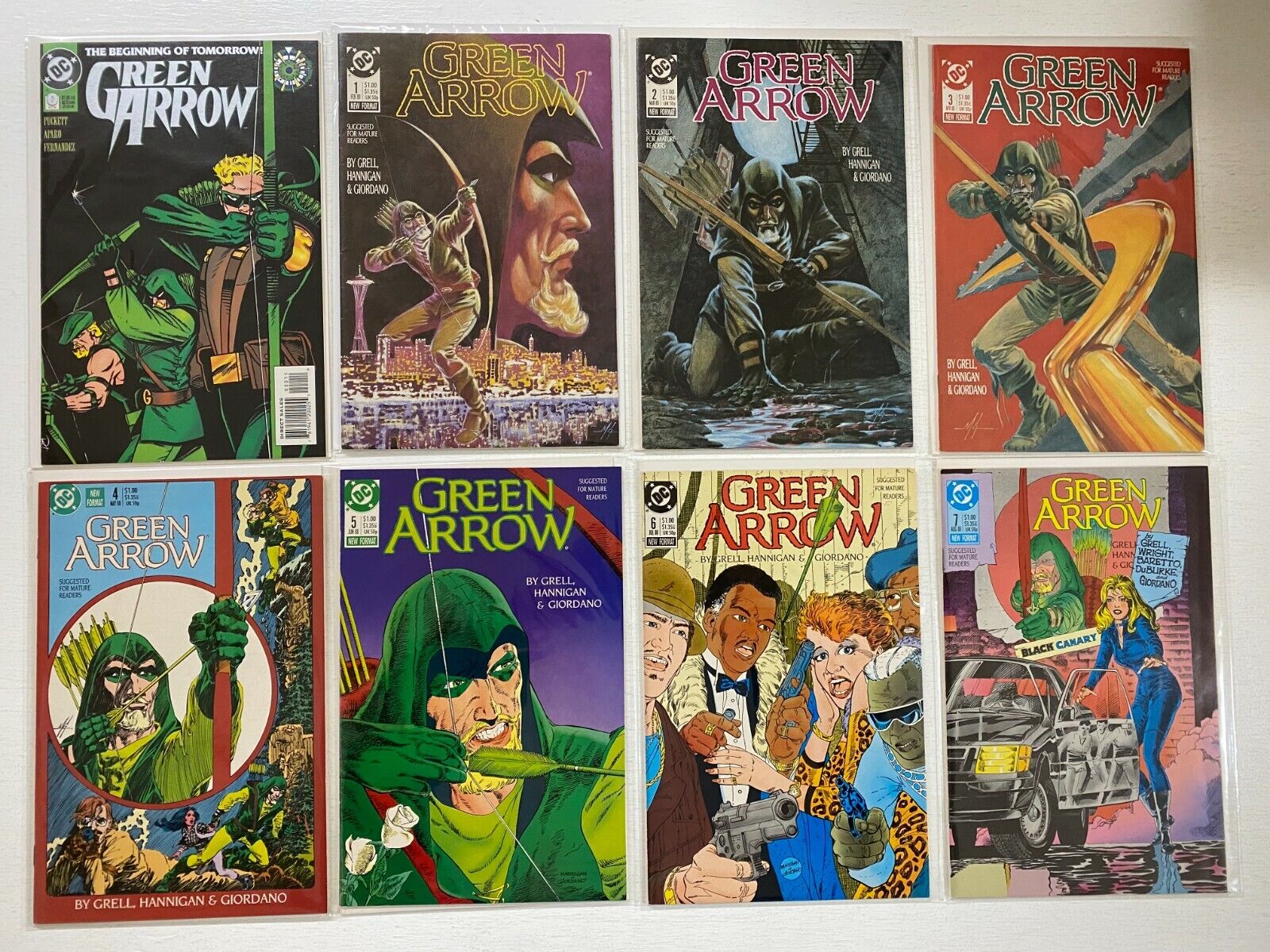 Green Arrow comic lot (1st series) from:#0-32 33 pieces avg 7.0 (1987-90)