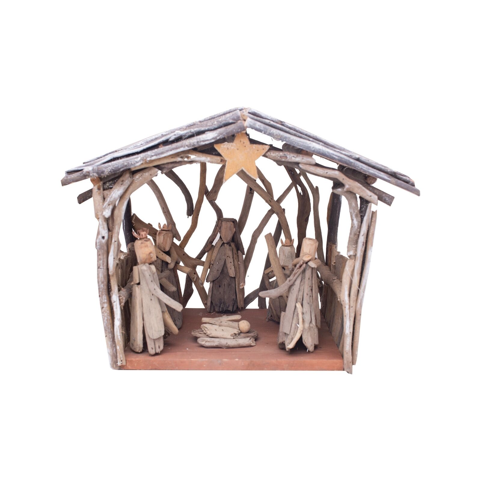 Driftwood Nativity, Large 16 x 9.5 x 12 Gallerie II