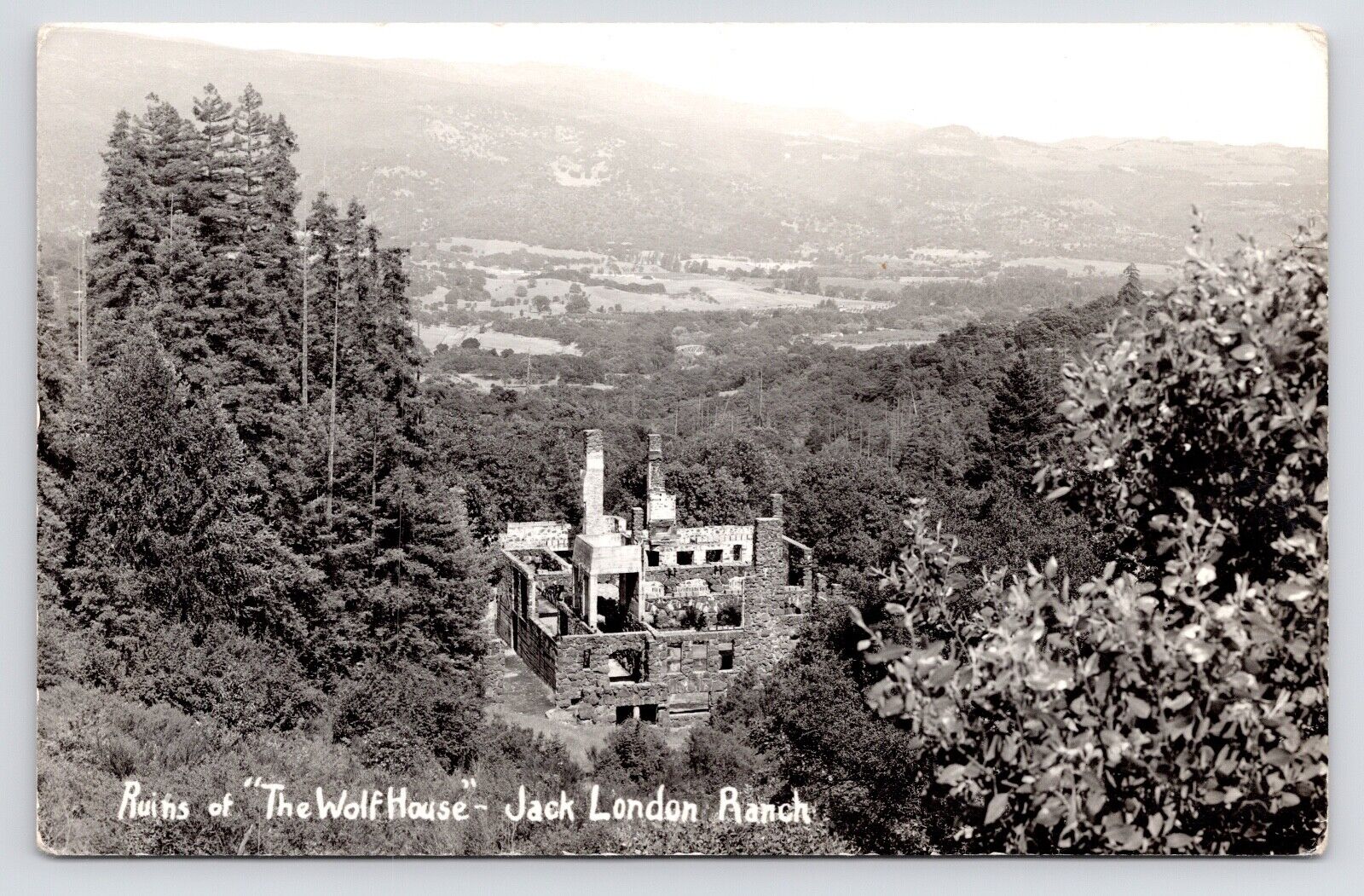 c1930s~Jack London Ranch~Wold House Ruins~Glen Ellen California CA~RPPC Postcard