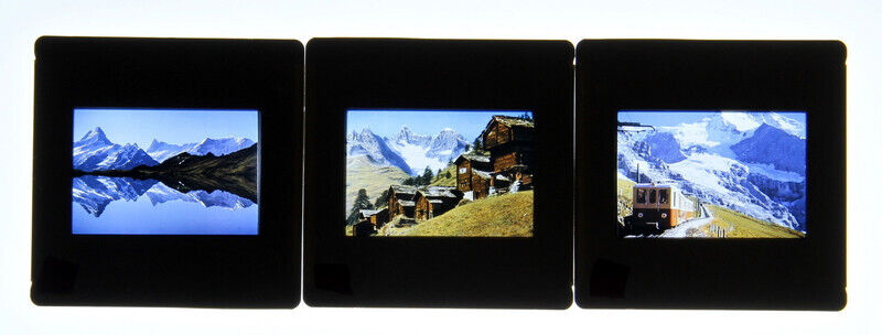 35mm Photo Slides Swiss Alps August 1991 Vintage Bundle