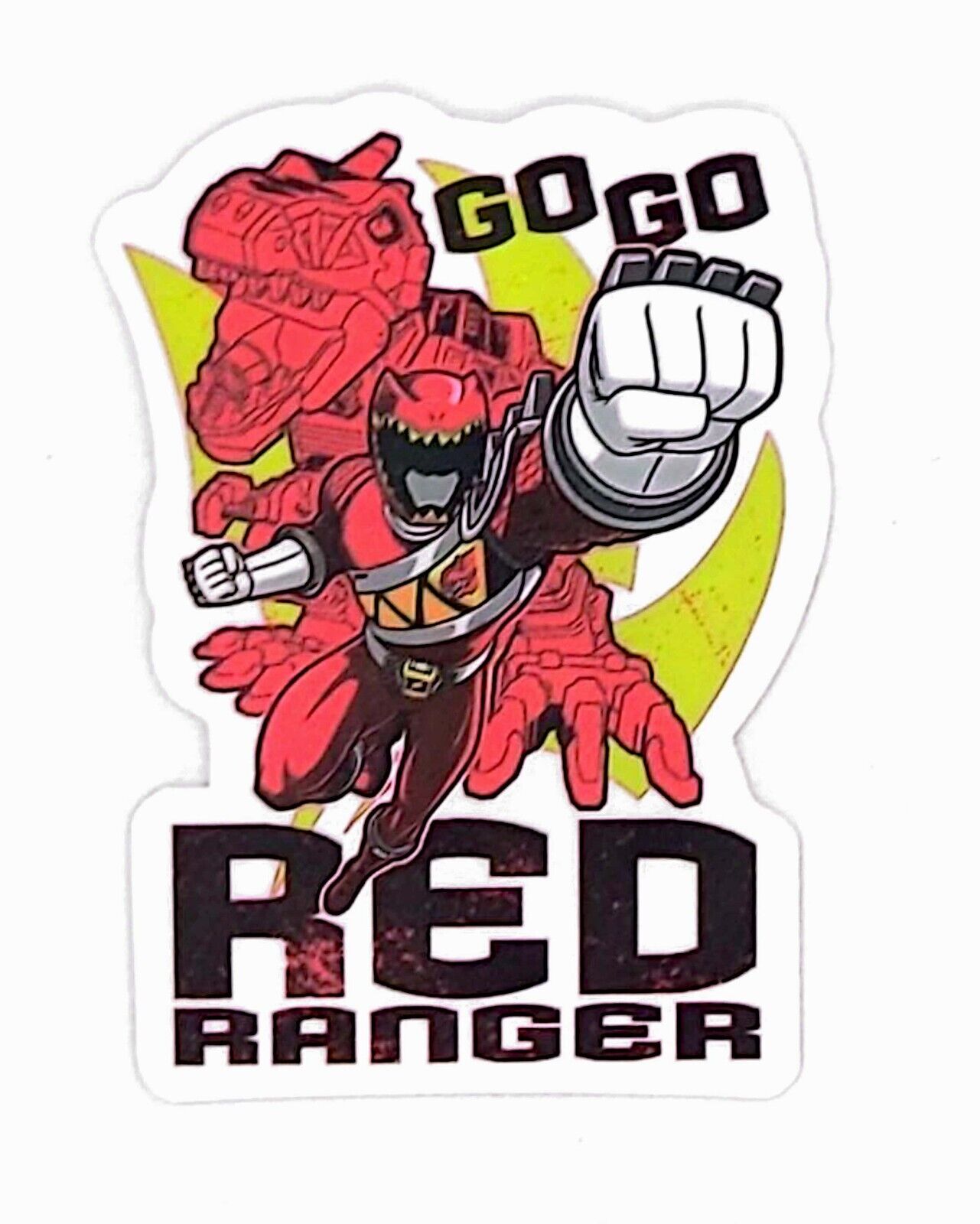 Power Rangers Dino Charge Red Ranger Waterproof Sticker