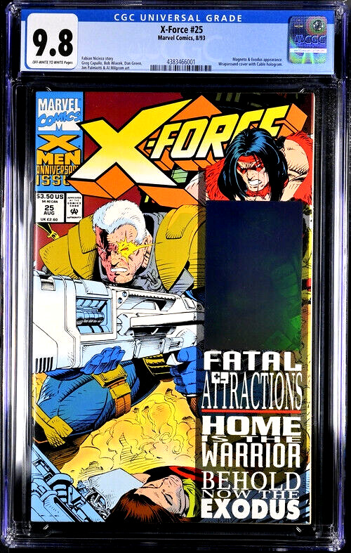 X-Force 25 CGC  9.8 NM/M   Off White to White Pages