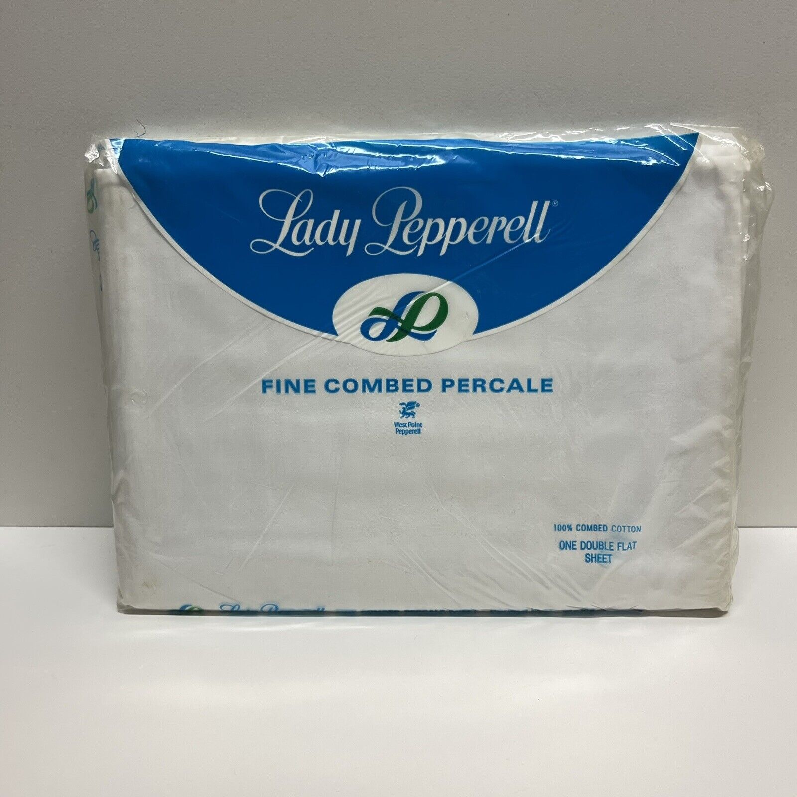 New VTG Lady Pepperell Fine Combed Percale White Double Flat Sheet 81x108 Sealed
