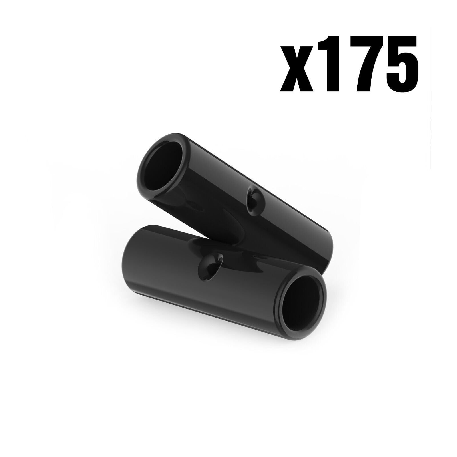 175x Tips Smoking Round Quartz Glass Rolling Tips Medium Size 10MM Wide Black
