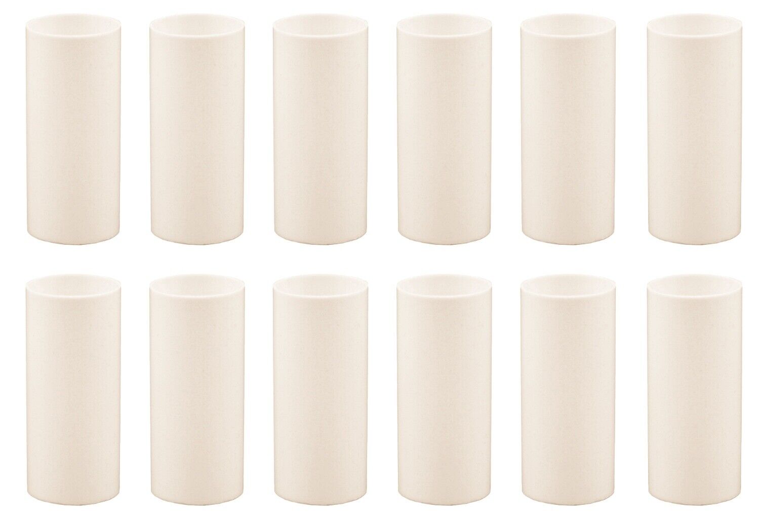 2 Inch Cream Plastic Candle Cover For Candelabra Base Lamp Sockets, 12 Pieces