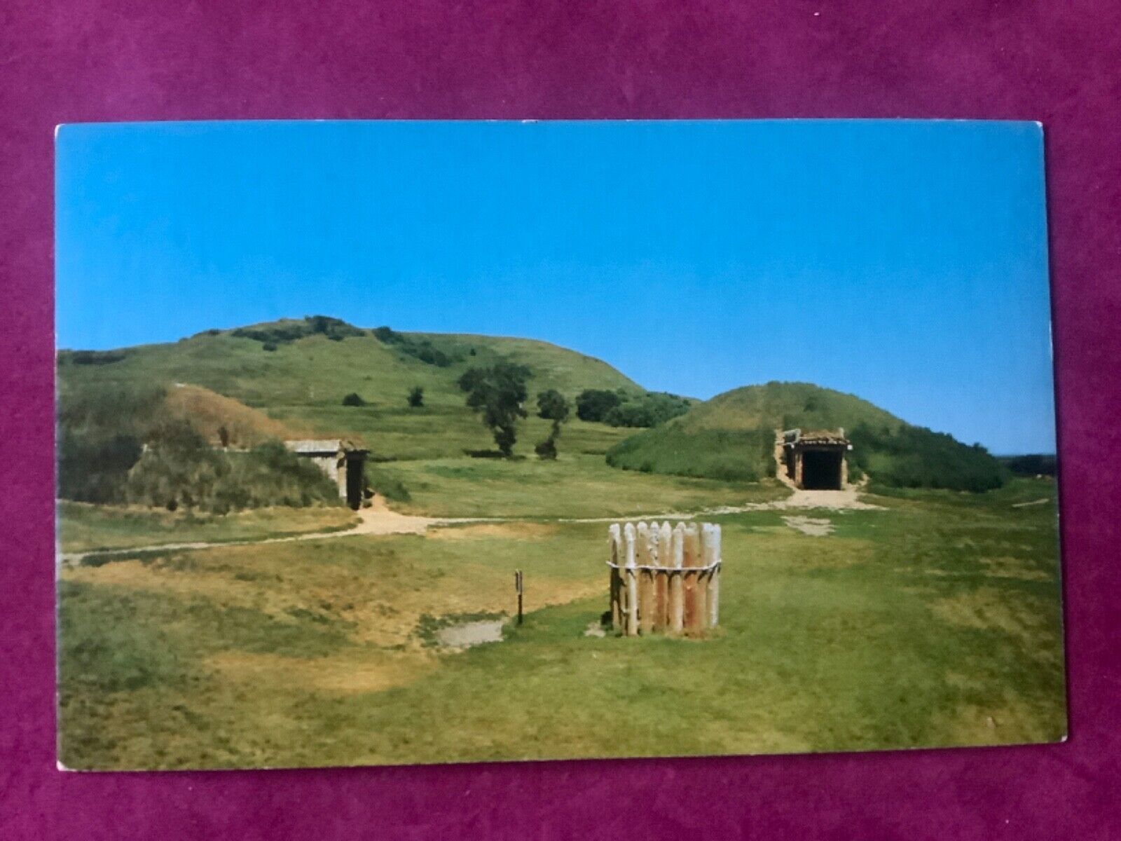 Mandan North Dakota Fort Lincoln State Park, Earth Lodges Postcard