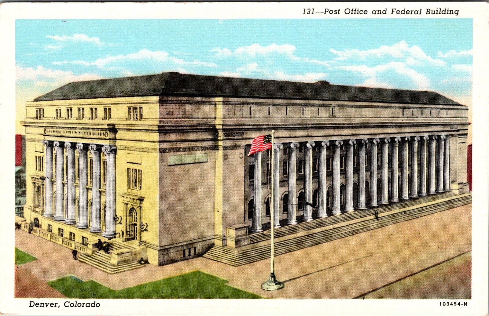 Post Office and Federal Building Denver Colorado White Border Post Card