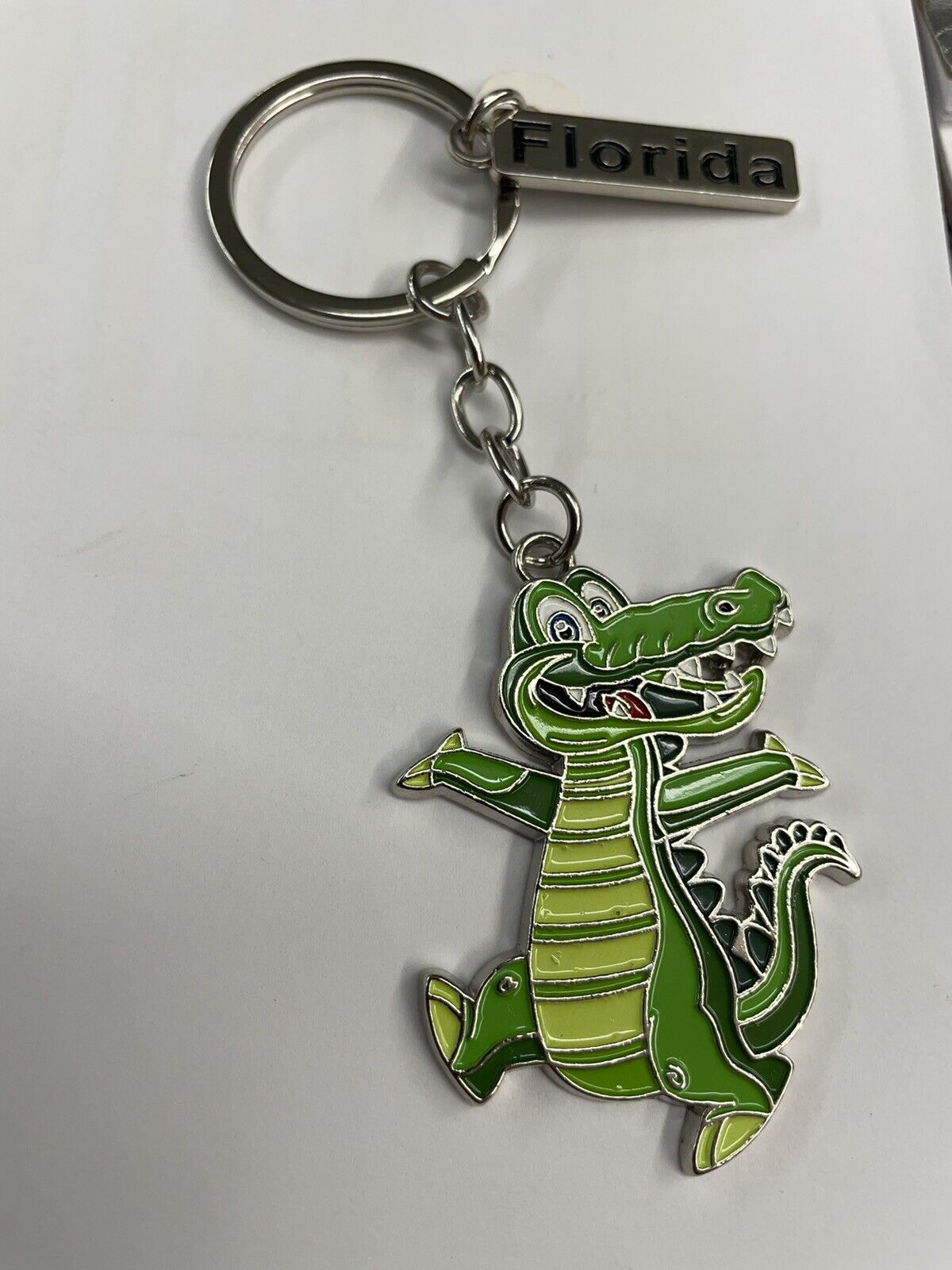 Florida Gators Metal Keychain Enameled Alligator Key Chain Ring