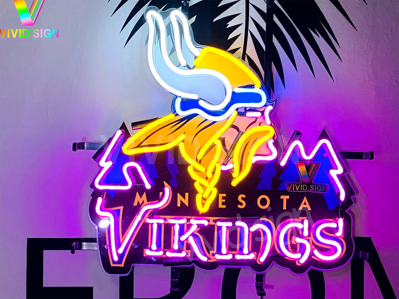 Minnesota Vikings Logo Neon Light Sign Lamp 17\
