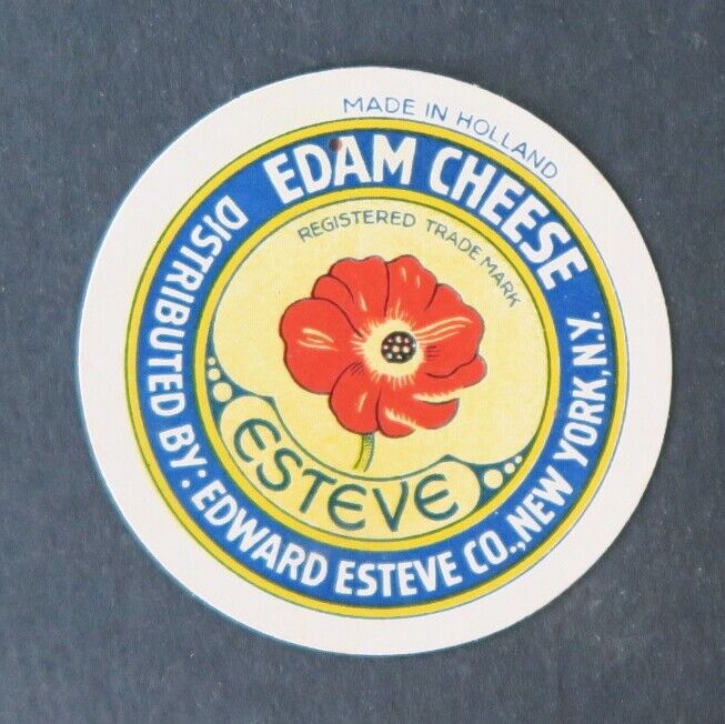 Cheese label NETHERLANDS HOLLAND EDAM poppy 6cm cheese label 2