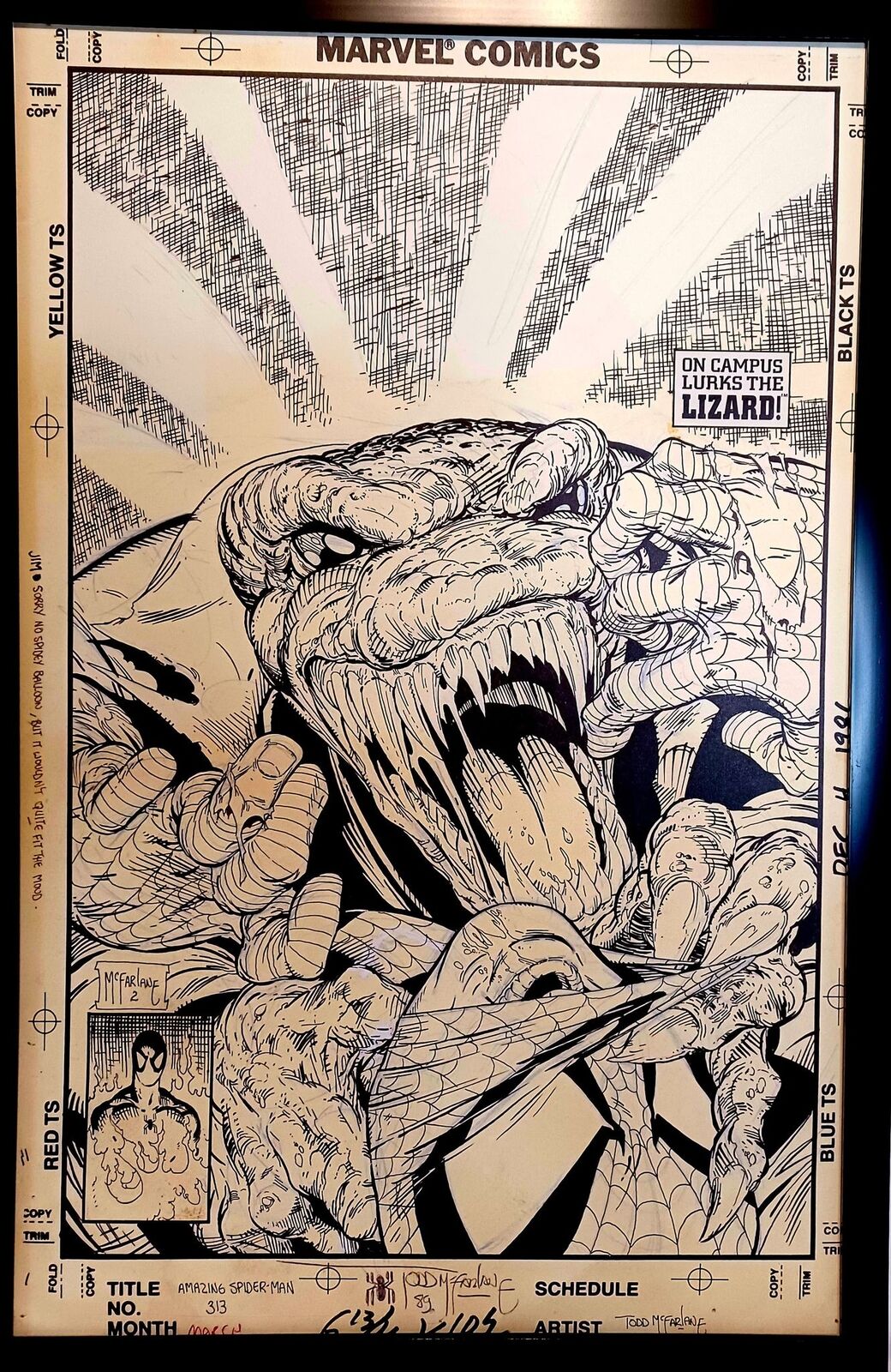 Amazing Spider-Man #313 by Todd McFarlane 11x17 FRAMED Original Art Print Comic 