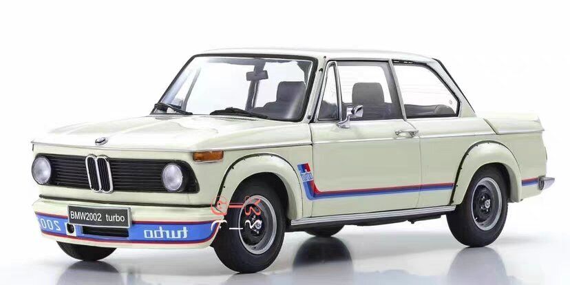 Kyosho 1/18 For BMW2002 Turbo Diecast model Car Hobby Gifts Display Silver/White