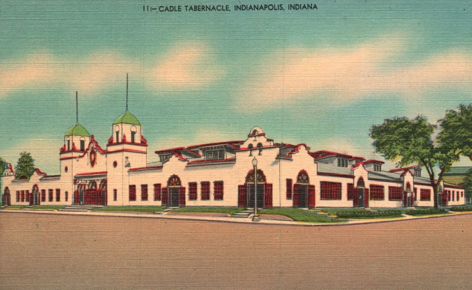 Vintage Postcard 1930\'s Cadle Tabernacle Indianapolis Indiana IND