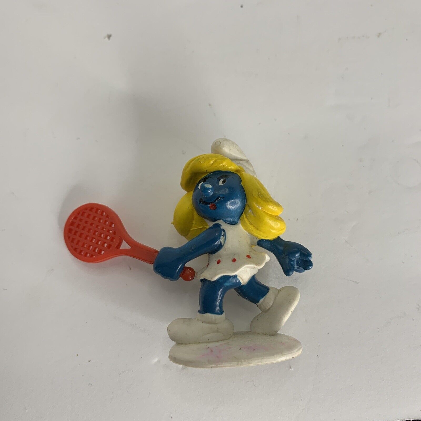Smurfs 20135 Tennis Smurfette Vintage Smurf Figure 1981 PVC Figurine Schleich