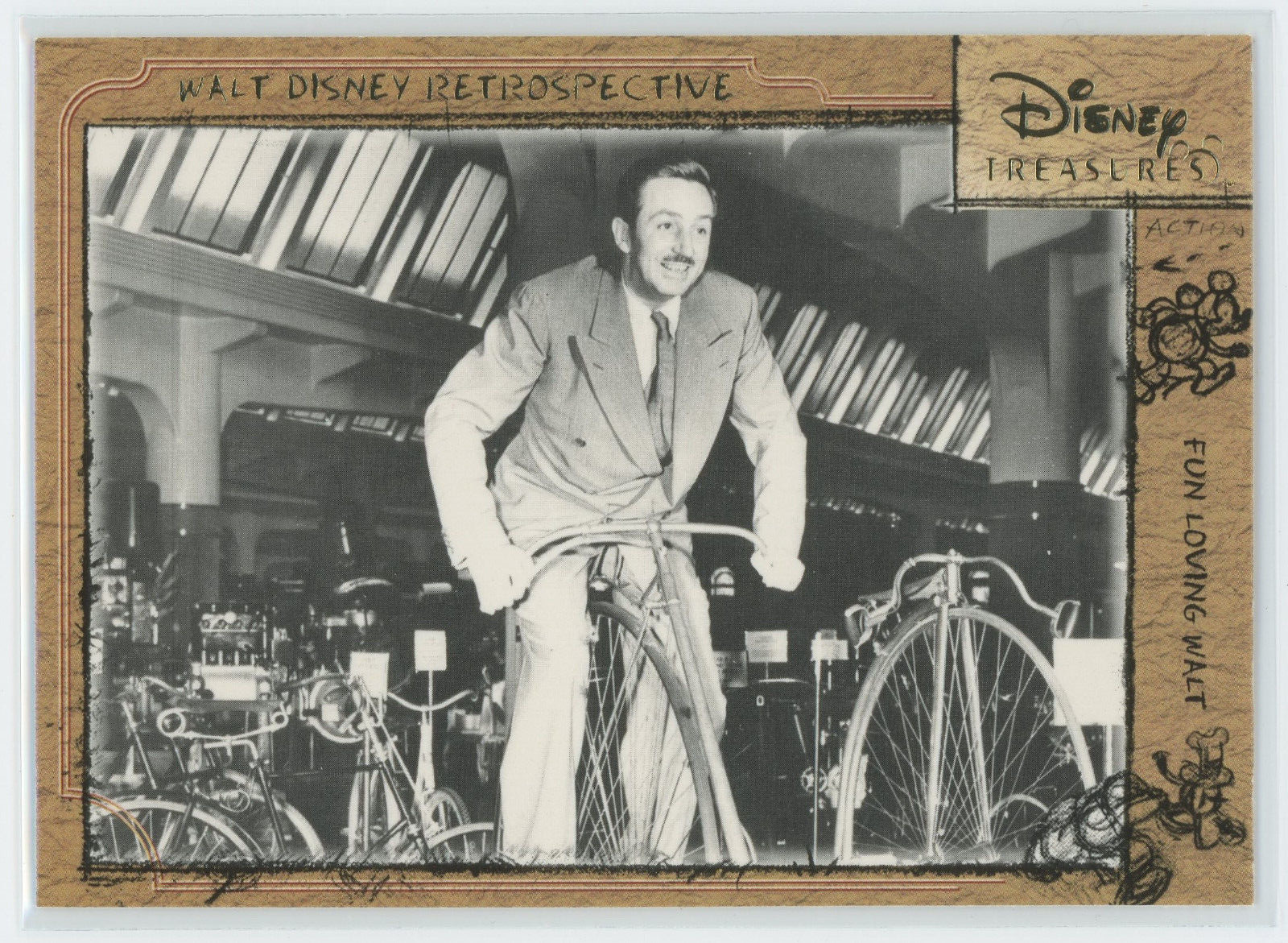 2003 UD Walt Disney Treasures #WD1 Fun Loving Walt Disney Retrospective Set Card