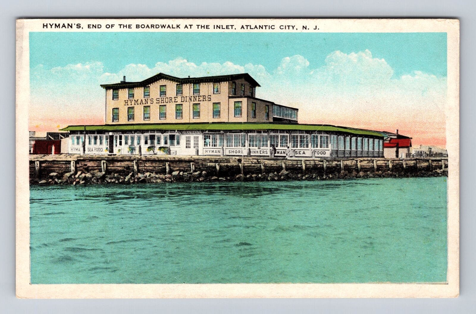 Atlantic City NJ-New Jersey, Hyman\'s Restaurant Advertising, Vintage Postcard
