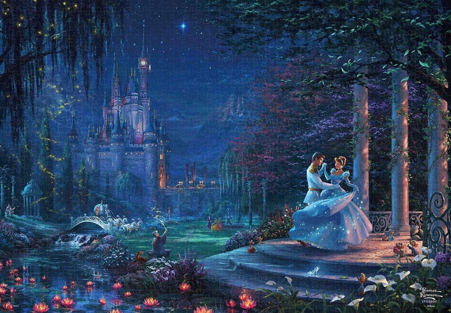 Tenyo 1000 P Jigsaw Puzzle Disney Cinderella Dancing in the Starlight NEW F/S