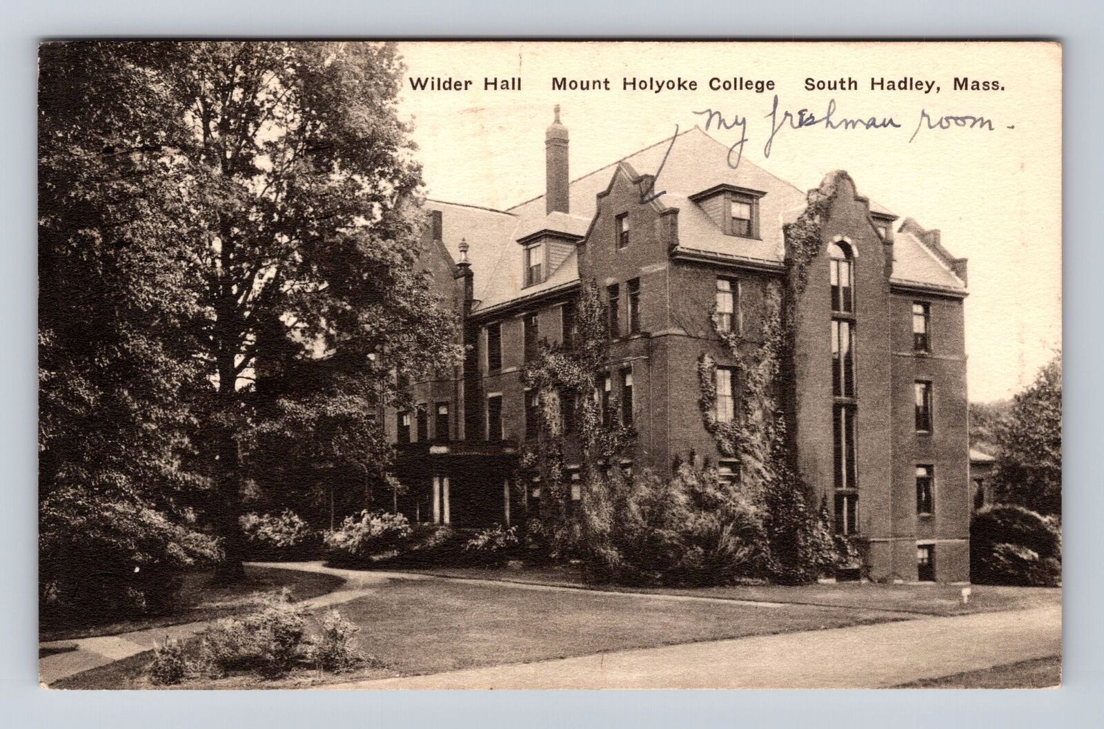 South Hadley MA- Massachusetts, Mount Holyoke College, Vintage c1912 Postcard