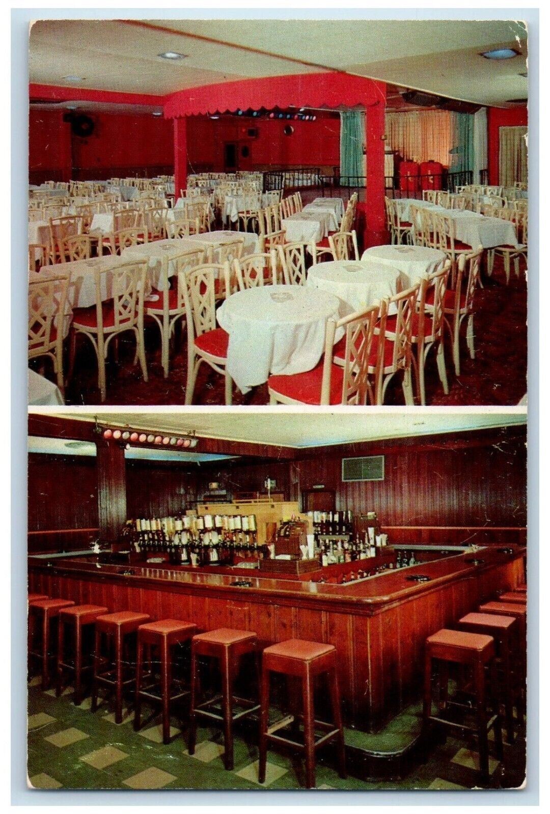 c1950's Jockey Club And Dining Room Atlantic City New Jersey NJ Vintage Postcard