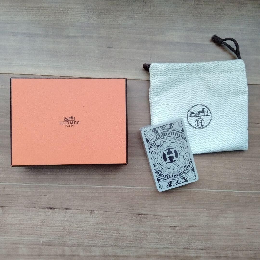 HERMES Playing Cards Trump Game w/ Box & Card Case NEW