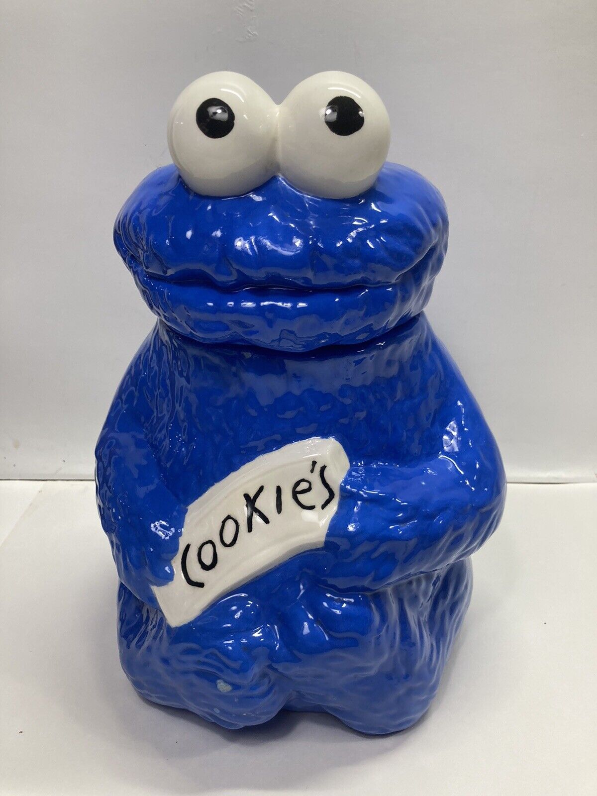 Vintage Cookie Monster Cookie Jar.  Says 1990 On Bottom.  Great Condition