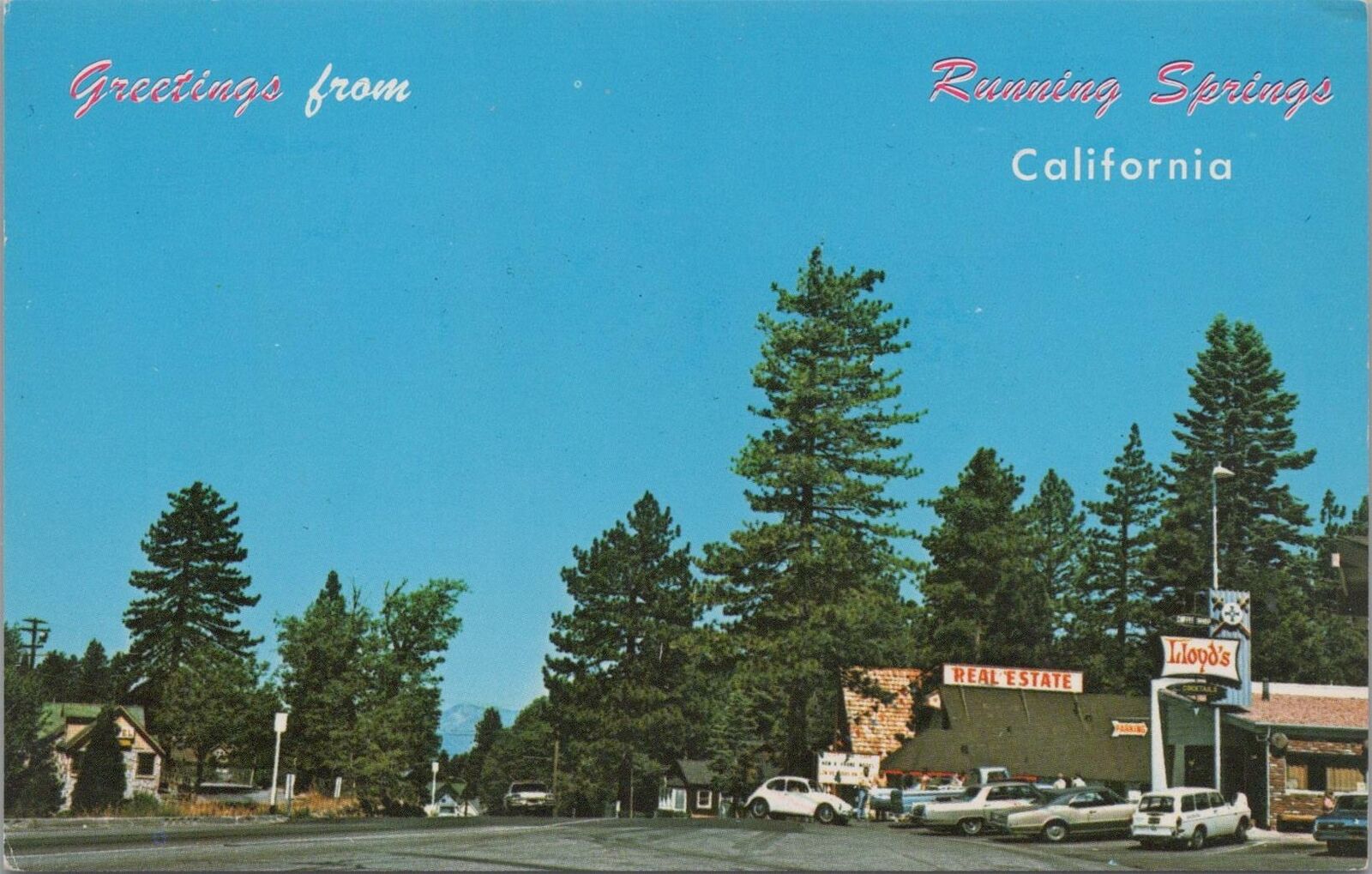 Postcard Greetings Running Springs California CA 