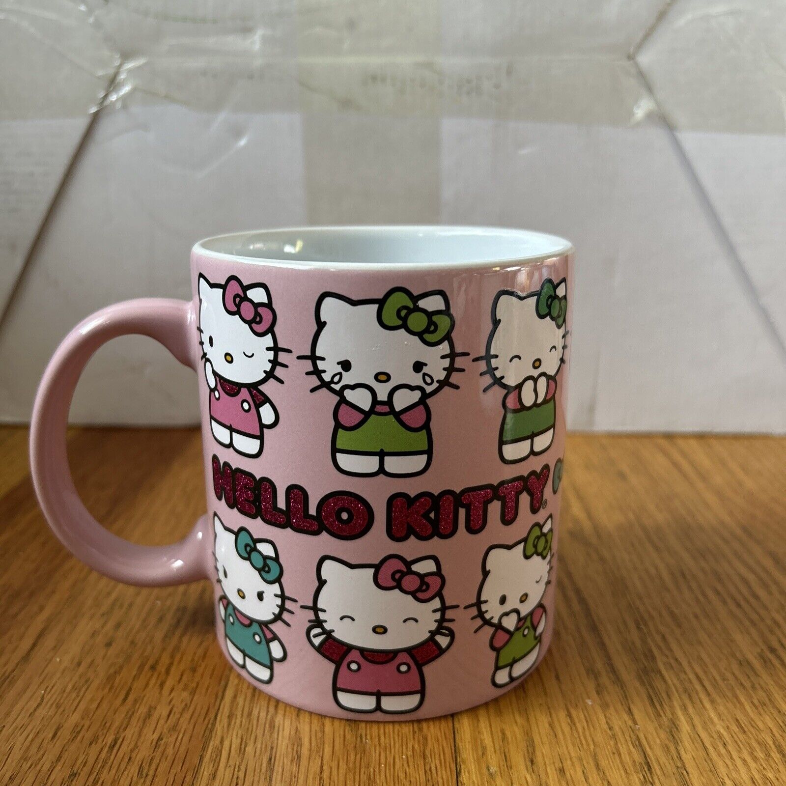 Hello Kitty Mug Cup  Sanrio Ceramic Pink White Red 20oz 2024 GIL- 34783