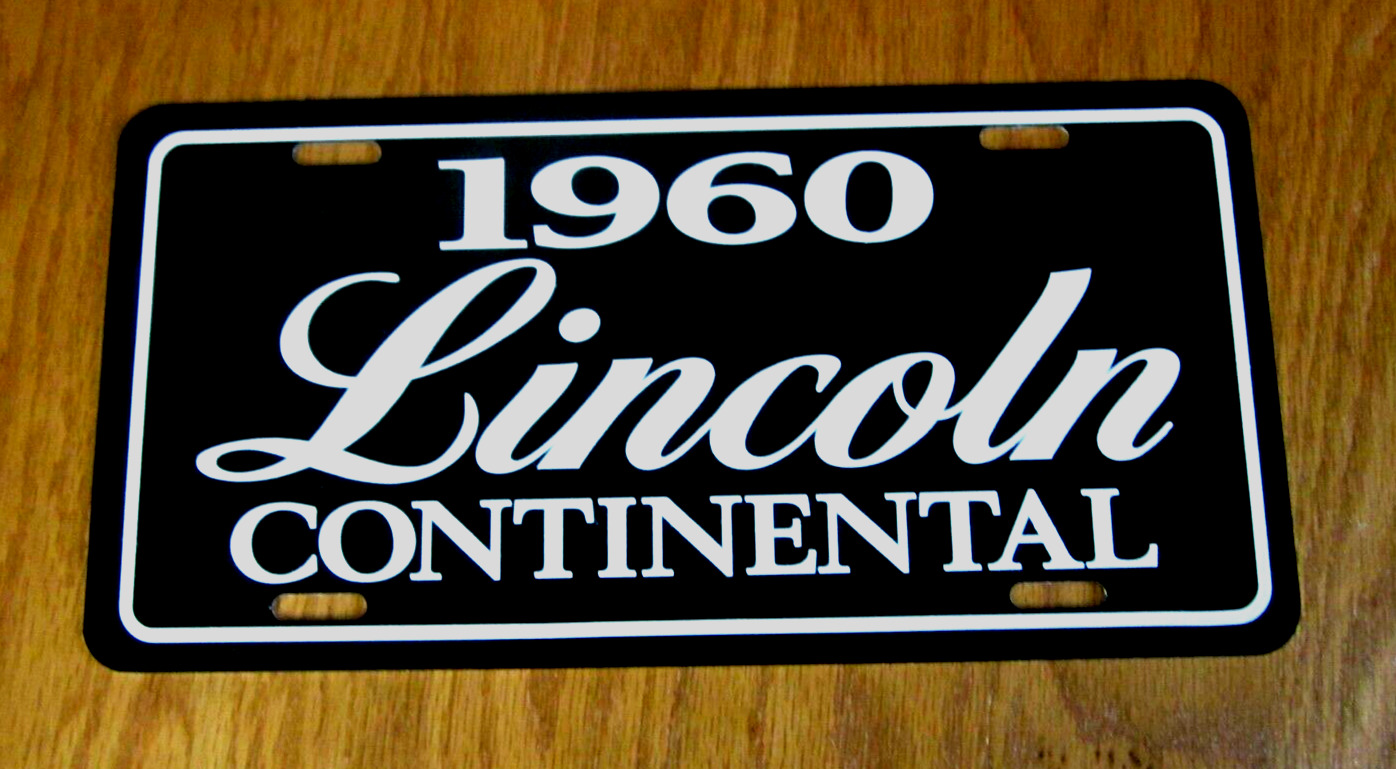 1960 Lincoln Continental license plate car tag